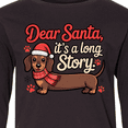 thumbnail image 4 of Inktastic Dear Santa It's a Long Story Dachshund Christmas Long Sleeve Youth T-Shirt, 4 of 5