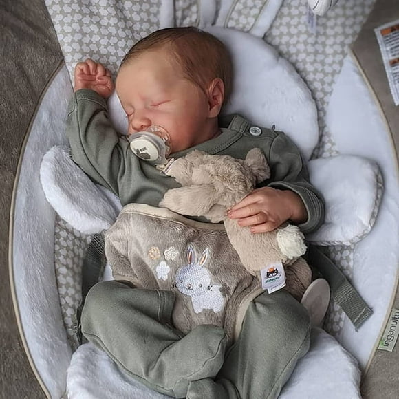 RSG Poupées Bébé Reborn 20 Pouces Nouveau-Né Réaliste Poupées Bébé Corps Souple Bébé Fille Qui Dort Poupées Bébé Réalistes avec Accessoires Jouets Ensemble Cadeau pour Enfants 3+