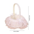 thumbnail image 3 of YHAICO Easter Candy Eggs Small Flower Basket Easter Storage Baskets Fruit Picking Picnic Basket Cute Cookies Beach Storage for Holiday Picnic Handheld Rattan Basket Woven Storage Basket, 3 of 6