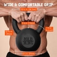 thumbnail image 2 of Yes4All 80 lbs Kettlebell Heavy Cast Iron Solid Smooth Handle Weights for Women/Men, Strength Training Equipment, 2 of 7
