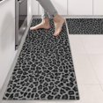 thumbnail image 2 of Kitchen Rugs Sets Of 2,Black Leopard Print Anti Fatigue Kitchen Mat Rugs Non Slip Washable,Decorative Kitchen Floor Mats for Kitchen,Sink,Laundry,17"X47", 2 of 5