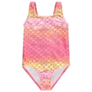 Bmagical Kids Girls 2 pack Bathing Suit, Childrens Printed Beach Swimwear