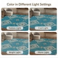 thumbnail image 7 of ODIKA 2'x3' Washable Throw Rug Boho Scroll Motif Interlocking Panels Traditional Decorative Framework for Hallway, Study Room, Non-Slip Low Profile, Flatwoven, 7 of 7