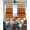 thumbnail image 4 of Burnt Orange Ombre Stripe Blackout Curtains 84 Inches Long for Bedroom, Farmhouse Striped Gradient Thermal Insulated Room Darkening Black Out Window Curtain Panels Grommet Drapes for Living Room, 4 of 8