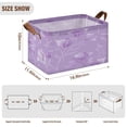 thumbnail image 3 of Foldable Storage Basket Waterproof Fabric Features Metal Frame + Hollow Board Support For Clothing and Toy Storage Mediumx2 Elegant Lavender Design, 3 of 8