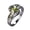 Olive Green, variant on Oval Zircon Ring Female Ring Oval Ring Fashion White Black Jewelry