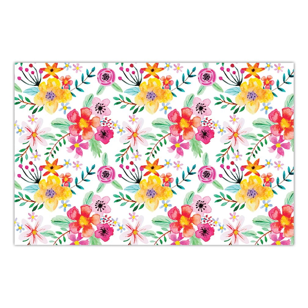 DB Party Studio Paper Place Mats 25 Pack Festive Floral Bridal Shower