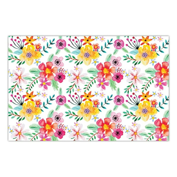 DB Party Studio Paper Place Mats 25 Pack Festive Floral Bridal Shower