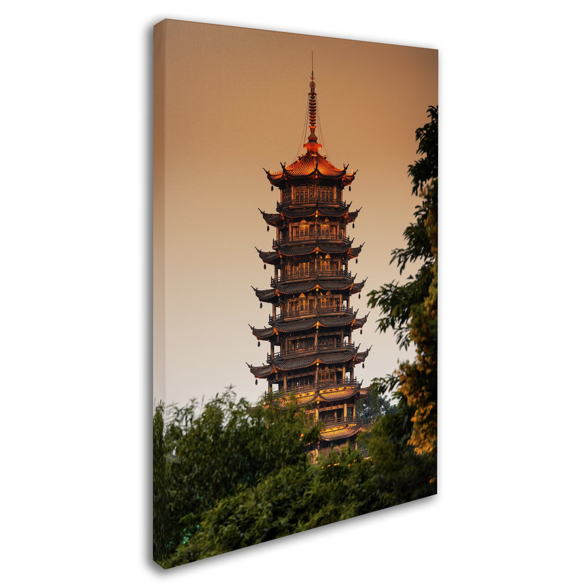 Trademark Fine Art "Light Pagoda" Canvas Art by Philippe Hugonnard