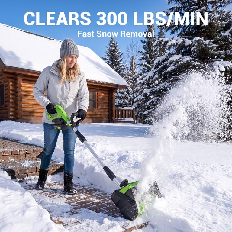 Cordless Electric Snow Shovel, 21V 13-Inch Clearing photo 4