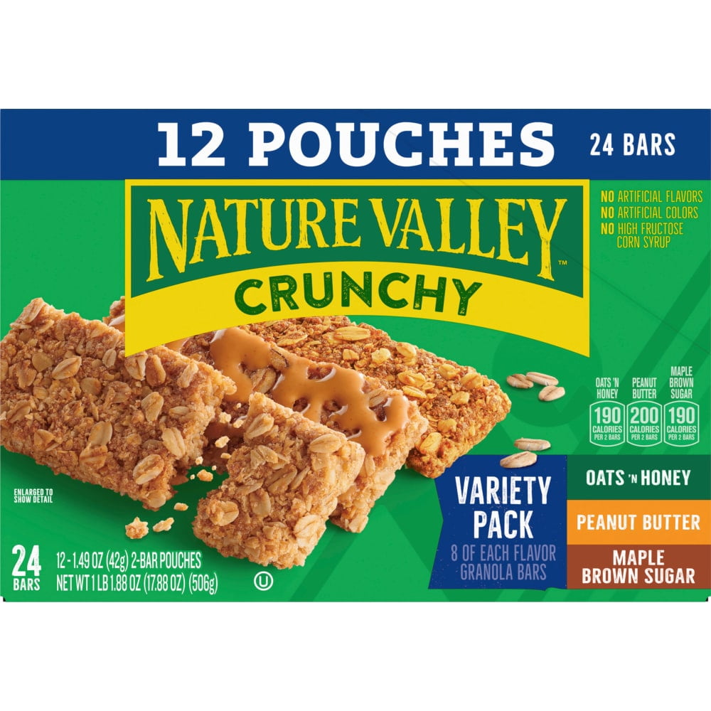 Nature Valley Crunchy Granola Bars Variety Pack 12 ct - 3 Pack