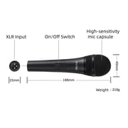 FIFINE K6 Wired Karaoke Microphone with 14.8ft Cable, Handheld Speaker Microphone with On/Off Switch, 6.35mm Jack, Dynamic Mic for Singing, Speech