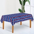 thumbnail image 3 of Event & Party 1 Piece 4th of July Party Tablecloth Disposable Decoration Independence Day Table Cover Memorial Day Decorations Stars and Stripes Plastic Tablecloth Military Patriot, 3 of 9