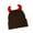 Brown, variant on Knitted Caps Adult Unisex Beanies Hat with Devil Horn Fashion Winter Hat