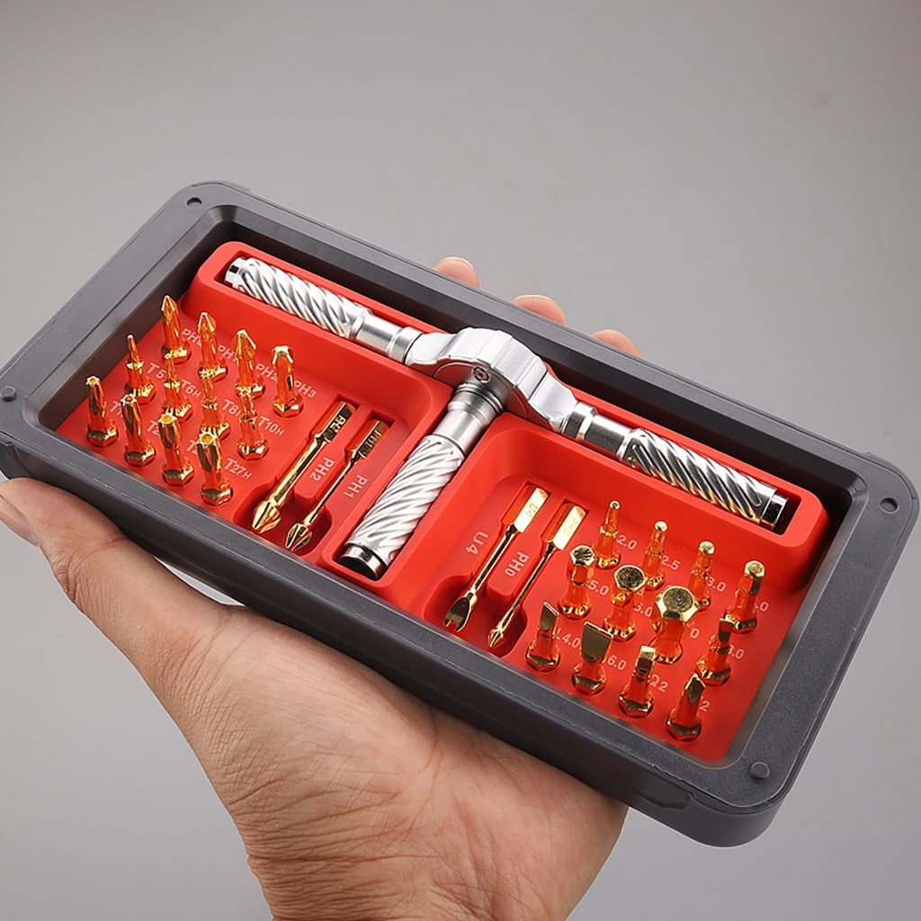 Ratchet Screwdriver Set 30 in 1 Magnetic Precision Screwdriver Bit Screwdriver