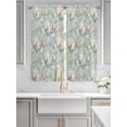 thumbnail image 3 of Living Room Curtains 72 Inches length, Blue Flowers Window Treatment Curtain Drapes, Romantic Farmhouse Botanical Floral Leaves Light Filtering Drapes for Bedroom Laundry Room, 52"x72", 2 Panels, 3 of 7