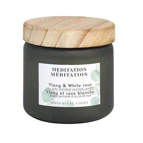 Botanical Light 13.9OZ Ylang & white rose Soy Wax Blended Scented Candle,1 cotton wick
