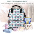 thumbnail image 5 of Daiia Tulips Flowers Large Capacity Baby Bag Waterproof Stylish Diaper Bag Mummy Backpack Adjustable Straps Diaper BagBaby Essentials Bag, 5 of 6