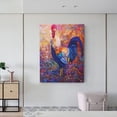 thumbnail image 6 of Kdxio Rooster Oil Painting Pattern Canvas Wall Art 12x16 Inches - Waterproof HD Print Solid Wood Frame for Living Room & Bathroom,Vertical, 6 of 8