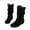 Black, variant on Jsaierl Women's Slouchy Mid Calf Boots Lace up Flat Boots Pull On Fall Weather Winter Boots