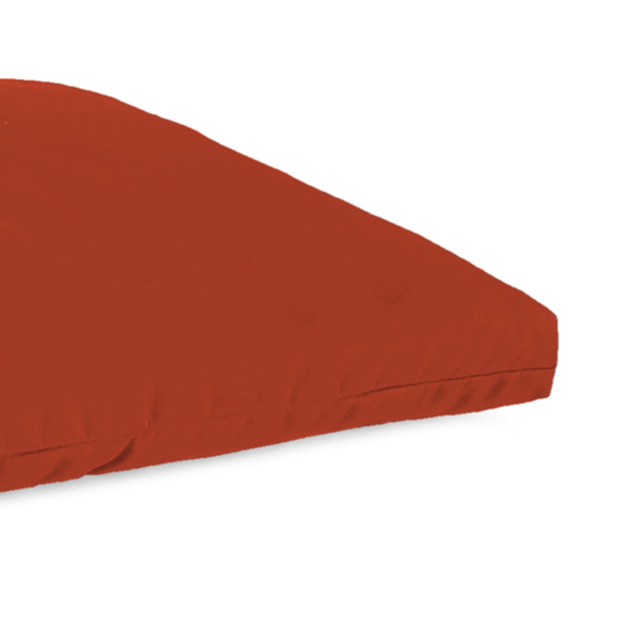 Jordan Manufacturing Sunbrella 48" x 18" Canvas Terracotta Red Solid Rectangular Outdoor Settee Swing Bench Cushion with Ties