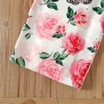 thumbnail image 4 of PatPat Girl Floral Print Jumpsuit Splice Flounce Belted Off Shoulder Pant Size 4T-12T, 4 of 6