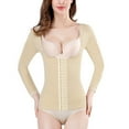 thumbnail image 2 of Defitshape Women's Arm Shaper Long Sleeve Shapewear Top Lipo Surgery Tummy Control Compression Post Lace Body Shper Nude Medium, 2 of 5