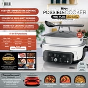 Ninja 17-in-1 PossibleCooker PRO 8.5 Qt Multi-Cooker, Slow Cook, Bake, Sear, with Smart Cook System,Oven Safe Pot to 500°F, MC2052CO White