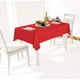 thumbnail image 2 of Sancua - Paquete de 2 protectores de mesa de plástico transparente de 137 x 198 cm, rectangulares de PVC transparente con borde de encaje, 100 % impermeables, para comedor, cocina, interior y exterior, 2 of 7