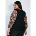 thumbnail image 2 of Avenue Women's Plus Size Melody Blouson Sleeve Top, 2 of 2