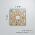 thumbnail image 3 of Ekena Millwork 7 3/8"W x 7 3/8"H x 3/8"T Extra Small Brownsville Decorative Fretwork Wood Wall Panels, Red Oak, 3 of 3