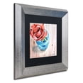 thumbnail image 3 of Trademark Fine Art "Rose in Jar" Canvas Art by Jennifer Redstreake Black Matte, Silver Frame, 3 of 4
