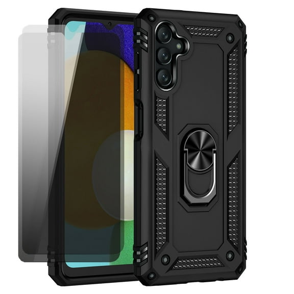 Aggxpf Samsung A14 5g Phone Case Screen Protector, Full-Body Shockproof Case with Anti Spy Privacy Tempered Screen Protector (2 Pack), Black