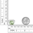 thumbnail image 4 of Gem Stone King 10K White Gold Green Prasiolite and White Created Sapphire Engagement Ring for Women (6.74 Cttw, Cushion Cut 12MM, Size 5 to 9), 4 of 5