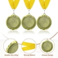 thumbnail image 3 of Uxcell Award Medal, Place Winner Medal with Yellow Neck Ribbon Prize Medal Gold, 3 of 7