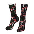thumbnail image 6 of Xecao Red Mushrooms Print Fashion No Heel Casual Crew Socks Cushioned Breathable for Men Women - Moisture wicking,Not easy to fade Suitable for daily, 6 of 7