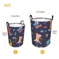 thumbnail image 4 of Uemuo Cartoon Dinosaur Scooter Sport Blue Pattern Circular Laundry Hamper Basket with handles,Collapsible laundry basket,Large capacity laundry hamper,Laundry Organizer-Medium, 4 of 8