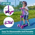 thumbnail image 3 of GOTRAX KS3 3 Wheel Kids Scooter with Folding Seat,Light-Up Scooter Suitable for Boys&Girls Ages 2~8, Blue, 3 of 7
