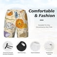 thumbnail image 3 of Naloa Animals Print Men Swim Trunks with Compression Liner ,Board Shorts,Men's Swim Shorts with Drawstring and Elastic Waistband-3X-Large, 3 of 6