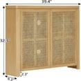 thumbnail image 2 of LKTART Small Sideboard Buffet Cabinet Kitchen Storage Cabinet with 2 Rattan Doors,Boho Wooden Console Table for Living Room,Entryway(39.4" Natural), 2 of 10