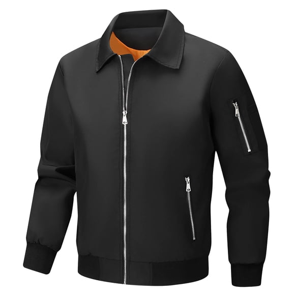 Gpaecead Military Jackets Men's Casual Jacket Workwear Jacket Flight Suit Casual Light Fashion Long Sleeved Hooded Casual Jacket