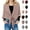 01-b, variant on Chic Shawl With Loop, Soft Knitted Poncho Shawl Wrap for Women, Versatile Wrap for Office Evening Daily Use