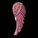 thumbnail image 2 of Colgante grande de ala de ángel de cobre con pedrería de cristal para Rosa roja, 2 of 9