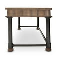 thumbnail image 5 of Michael Amini Crossings Wood & Metal Writing Desk in Reclaimed Barn Brown, 5 of 8