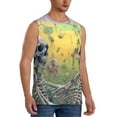 thumbnail image 2 of Uemuo Flower Butterfly Skull Couple Pattern Men's Sleeveless T-Shirt,Muscle Athletic Tank Top, Moisture-wicking Quick-dry Breathable Classic Tee Top for Gym Run Outdoor Sports-XX-Large, 2 of 8