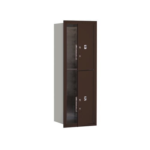 4C Horizontal Mailbox - 11 Door High Unit - Single Column - Stand-Alone Parcel Locker - Bronze - Front Loading - USPS Access