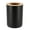 Black Bamboo, variant on White Bathroom Trash Can Padang Bamboo Top 1.3 Gal - Stylish and Sustainable 5L Waste Solution