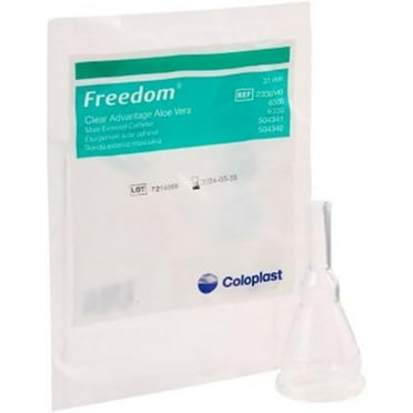 30 -Pack Condom Catheter 31mm Freedom Clear Advantage Aloe Vera Adhesive Intermediate #6300