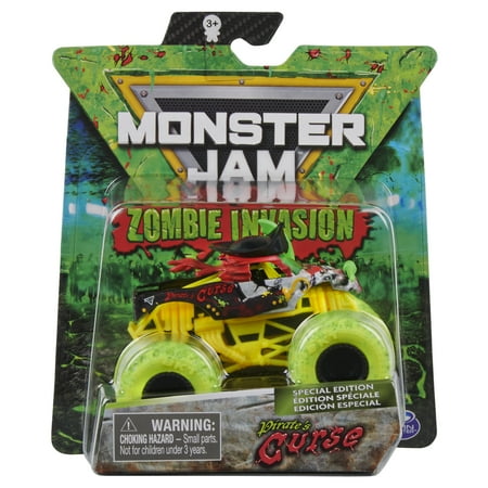 Monster Jam, Official Zombie Invasion Pirate’s Curse Die-Cast Monster Truck, 1:64 Scale