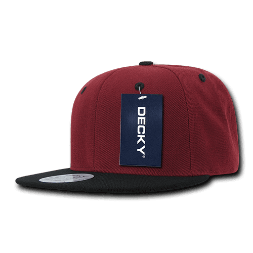 DECKY Snapback Hats Caps Two Tone Flat 
